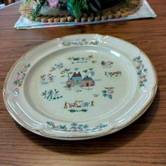 VINTAGE RARE INTERNATIONAL HEARTLAND STONEWARE SY7774 DINNER SERVING PLATTER 12" - Picture 3 of 8